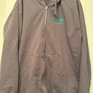 Gray Zip-Up Hoodie Jacket